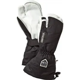 Hestra Army Leather Heli Ski 3-Finger Handschuhe Schwarz 25/26