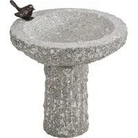 Dehner Granit-Vogeltränke, ca. Ø35/H40 cm, Hellgrau