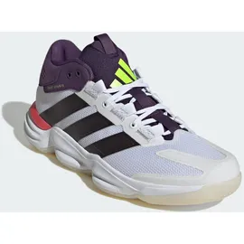 adidas Courtstabil M Hallenschuhe Herren in ftwwht-aurmet-aurplu, Größe 43 1/3 / weiß