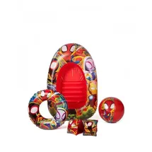 COFI Spiderman Schwimmset mit Boot für Kinder 4-teiliges Set Ein Must-Have für den Sommer