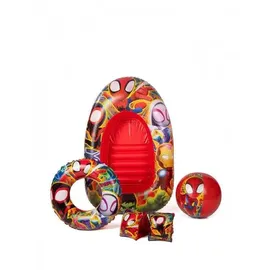 COFI Spiderman Schwimmset mit Boot für Kinder 4-teiliges Set Ein Must-Have für den Sommer