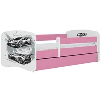 Raumhirsch furniture Kinderbett, Rosa, Holzwerkstoff, Holzwerkstoff, 1 Schubladen, 80x180