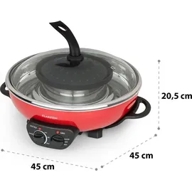 Klarstein Szechuan Hot Pot und Grillplatte rot