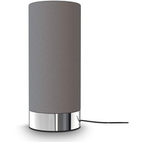 B.K.Licht - Touch, Dimmbar, E14 Fassung, Zylinder Stoffschirm, Tischlampe,