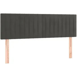 vidaXL Boxspringbett 140 x 200 cm Dunkelgrau