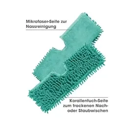 Clean Maxx Bodenwischer Ersatz-Wischtücher 2er Set türkis