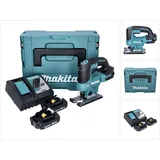 Makita DJV 184 RAJ Akku Pendelhub Stichsäge 18 V Brushless + 2x Akku 2,0 Ah + Ladegerät + Makpac