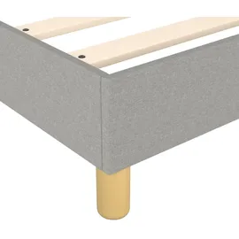 vidaXL Boxspringbettgestell Hellgrau 90x200 cm Stoff