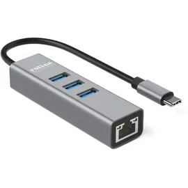 Roline USB Typ C, Gigabit Ethernet Konverter - Hub 3x