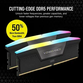 Corsair Vengeance RGB DDR5-6000 32GB Kit (2x16GB) CL36 Schwarz CMH32GX5M2E6000C36