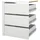 VCM Catania Schubladeneinsatz 3 Schubladen 57 cm bis 120 cm