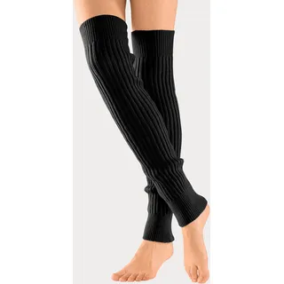 Beinstulpen LAVANA, Damen, Gr. - (35/42), schwarz, Rippware, Obermaterial: 100% Polyester, unifarben, Basic, Stulpen, in modischer Rippstruktur