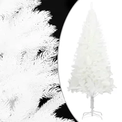 vidaXL Künstlicher Weihnachtsbaum Naturgetreue Nadeln Weiß 120 cm