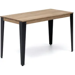 BOX Furniture Lunds Tisch 120x80x75cm Schwarz in massivem Kiefernholz mit Vintage-Industrie-Stil beenden Box Möbel