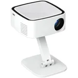 Tragbarer Mini Beamer Projektor - 1080p Full HD - Kabellose Bildschirmspiegelung - Drehbarer 180° Ständer - Für Android & iOS - Inklusive Adapter