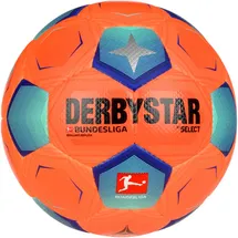 derbystar Bundesliga Brillant Replica High Visible v23 Fußball, orange/blau, 5