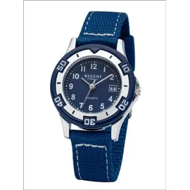 REGENT F-1366 29 mm Textilgehäuse Blau Textilarmband Blau