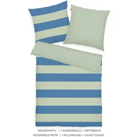 Tom Tailor BOLD STRIPES Grün/Blau 155 x 220 cm + 2 x 80 x 80 cm