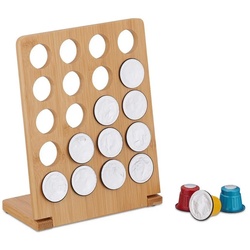 relaxdays Kapselhalter Nespresso Kapselhalter für 20 Kapseln braun