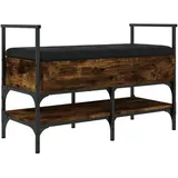 vidaXL Schuhbank Räuchereiche 85,5 x 32 x 57,5 cm Sitzbank / schwarz