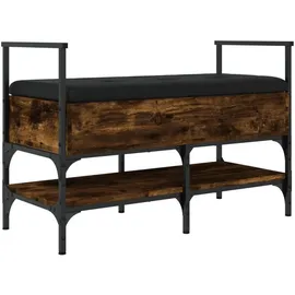vidaXL Schuhbank Räuchereiche 85,5 x 32 x 57,5 cm Sitzbank / schwarz