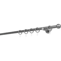 ONDECO 20mm,1-läufig,Rohr,Wandträger 6,5cm,Endstück ball Farbe: Anthrazit, Größe: 200cm