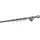 ONDECO 20mm,1-läufig,Rohr,Wandträger 6,5cm,Endstück ball Farbe: Anthrazit, Größe: 200cm