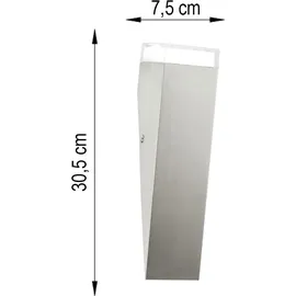 ETC Shop Wandleuchte 6er Set 30,5x7,5x8,5cm Silber