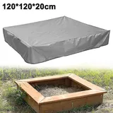 Wasserdichte Sandkastenabdeckung, Sandkastenabdeckung, Spielzeug-sandkastenabdeckung – 120 X 120 X 20 Cm – Grau