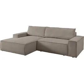 OTTO home Eckcouch Cord 2-Sitzer Grau
