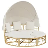 vidaXL 4108235 Außenbett Cremefarben
