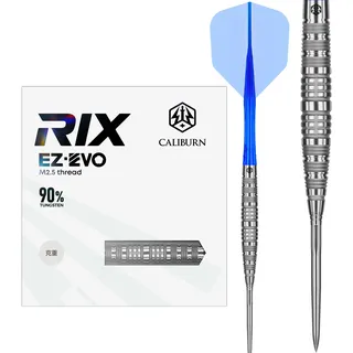 Caliburn Rix Dartpfeile mit Stahlspitze, 90 % Wolfram, professionelles Dart-Set, R6, Präzisionsgriff-Barrels, mehrere Gewichte erhältlich (24 Gramm)