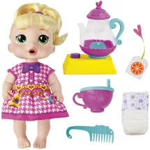 Baby Alive Teeparty LaLa GooGoo Puppe mit Tee-Accessoires, Blonde Haare, 28 cm groß, Spielzeug für Mädchen und Jungen ab 3 Jahren