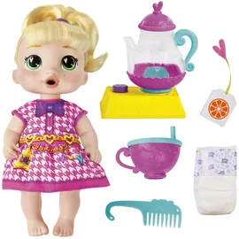 Baby Alive Teeparty LaLa GooGoo Puppe mit Tee-Accessoires, Blonde Haare, 28 cm groß, Spielzeug für Mädchen und Jungen ab 3 Jahren