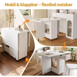 stilvora Esstisch klappbar 2-4 Personen 0 x 0 x 0 cm weiß