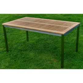 aleos Edelstahl Teak Set 6-tlg. Braun