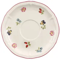 Villeroy & Boch Untertasse Petite Fleur 17 Cm Weiß/Bunt, Spülmaschinenfest, Mikrowellensicher, Geschirr, Premium Porzellan