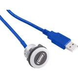 TRU Components USB-12-BK USB-Einbaubuchse 3.0 Buchse, Einbau Inhalt: 1 St.