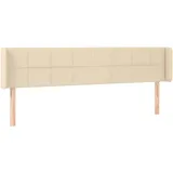 vidaXL Kopfteil mit Ohren Creme 203x16x78/88 cm Stoff