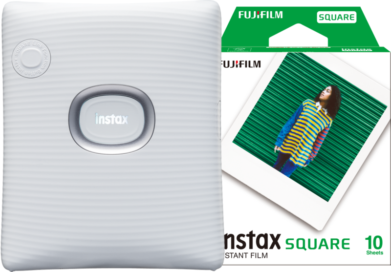 Fujifilm Instax Square Link White + Fujifilm Instax Film Square WW1 (10 Stück)