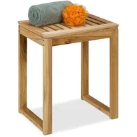 Relaxdays Hocker Holz 40 x 46 x 30 cm Natur