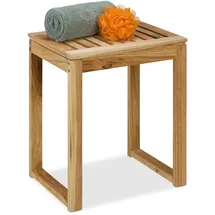 Relaxdays Hocker Holz 40 x 46 x 30 cm Natur