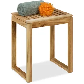 Relaxdays Hocker Holz 40 x 46 x 30 cm Natur