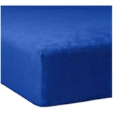 Traumschlaf Spannbettlaken Flausch Frottee 120 x 200 - 130 x 200 cm Blau