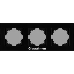 Visage 0128340143GL, 3-fach Glas-Rahmen für 3 Steckdose / Schalter Schwarz