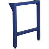 ADB Werkbankfuß Werktisch-Stützbeine Gestell Stützfuß für Werkbänke Tiefe 700 mm 42537, Standfußhöhe:800mm, Farbe (RAL):Lichtblau (RAL 5012)