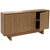 Mendler Sideboard HWC-O35, Schrank Highboard, 3 Türen Staufächer, Melamin 86x160x40cm ~ Ulme natur
