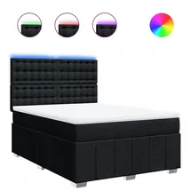 vidaXL Boxspringbett 140 x 200 cm Schwarz
