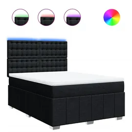 vidaXL Boxspringbett 140 x 200 cm Schwarz