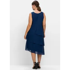 sheego Etuikleid Cocktailkleid Blau 56